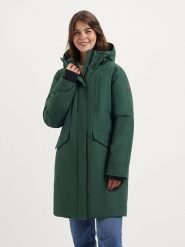 TRAVELIN' Płaszcz zimowy w kolorze turkusowym rozmiar: XXL. Niebieskie płaszcze damskie Travelin', na zimę, xxl, bez wzorów, z puchu. Za 521.99 zł.