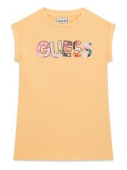 Guess Sukienka codzienna K6GK10 KAE24 Pomarańczowy jasny Regular Fit. Brązowe sukienki niemowlęce Guess, z aplikacjami, z bawełny, bez ramiączek. Za 154.99 zł.