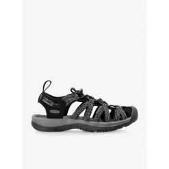 Sandały turystyczne damskie Keen Whisper. Czarne obuwie trekkingowe damskie Keen, bez wzorów, bez obcasa. Za 339.99 zł.
