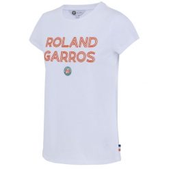 Koszulka damska Roland Garros. Białe bluzki damskie ROLAND GARROS, bez wzorów, sportowe, bez kołnierzyka, bez ramiączek. Za 143.00 zł.