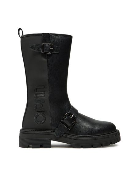 Liu Jo Botki Taylor 805 4F4703 EX263 Czarny. Czarne botki damskie Liu Jo, ze skóry, bez obcasa, na płaskiej podeszwie, bez zapięcia. Za 659.99 zł.