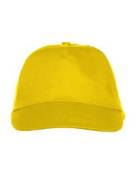 Clique Texas Cap czapka 5-panelowa z twillu. Żółte czapki męskie CLIQUE, bez wzorów, z bawełny. Za 77.89 zł.