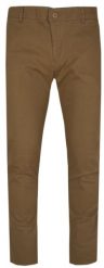 Męskie Spodnie Chinos marki Rigon – Bawełna z Elastanem – Slim Fit - Camel. Brązowe spodnie materiałowe męskie Rigon, bez wzorów, z bawełny. Za 179.00 zł.