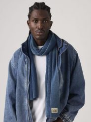 Levi's Szal w kolorze granatowym - dł. 180 cm rozmiar: onesize. Niebieskie szaliki męskie Levi's, bez wzorów, z bawełny. Za 132.98 zł.