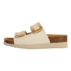 Klapki damskie Scholl Monterey 2 Straps Ad Med. Białe klapki damskie Scholl, bez wzorów, z materiału, bez obcasa. Za 309.99 zł.