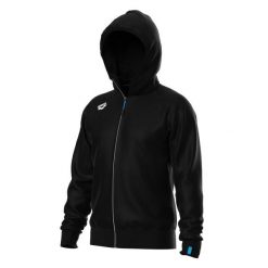 Bluza z kapturem Arena Team Panel. Niebieskie bluzy sportowe damskie Arena, s, bez wzorów, z bawełny, bez ramiączek, długie, z kapturem. Za 299.00 zł.