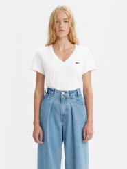 Levi's Koszulka w kolorze białym rozmiar: L. Białe bluzki damskie Levi's, l, bez wzorów, z bawełny, bez kołnierzyka. Za 61.17 zł.
