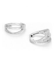 ATELIER DU DIAMANT Złote kolczyki-kreole "Yui" z diamentami rozmiar: onesize. Szare kolczyki damskie ATELIER DU DIAMANT, z diamentem, złote. Za 2,501.99 zł.