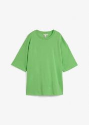 Długi T-shirt z dzianiny interlock. Brązowe t-shirty damskie bonprix, bez wzorów, z dzianiny, bez kołnierzyka. Za 67.99 zł.