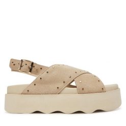 Sandały Scholl. Brązowe sandały damskie Scholl, bez wzorów, bez obcasa, na płaskiej podeszwie. Za 339.99 zł.
