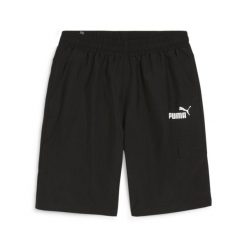 Męskie szorty cargo z tkaniny ESS PUMA Black. Czarne szorty męskie Puma, bez wzorów, z tkaniny, sportowe. Za 158.75 zł.