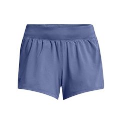 Spodenki fitness damskie Under Armour Launch SW 3 Short. Niebieskie spodenki sportowe damskie Under Armour, bez wzorów, z poliesteru, sportowe. Za 119.99 zł.