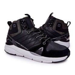 Wysokie Sportowe Męskie Buty Big Star II174223 Czarne. Czarne buty sportowe na co dzień męskie ze skóry, bez zapięcia. Za 397.00 zł.