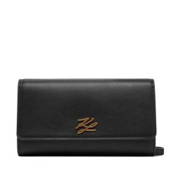 Torebka KARL LAGERFELD. Czarne listonoszki damskie Karl Lagerfeld, bez wzorów, bez dodatków. Za 459.99 zł.