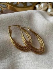 Luseera Kolczyki-kreole rozmiar: onesize. Żółte kolczyki damskie Luseera, ze stali. Za 34.99 zł.