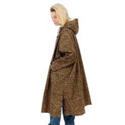 Ponczo przeciwdeszczowe damskie Protest Laugh. Brązowe kurtki przeciwdeszczowe damskie Protest, uniwersalny, bez kaptura. Za 338.90 zł.