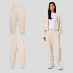 SPODNIE DAMSKIE DRESOWE 4F JOGGERY SPORTOWE Z MODALEM BEŻOWE. Brązowe spodnie sportowe damskie 4f, xl, z dresówki, na fitness i siłownię. Za 189.99 zł.