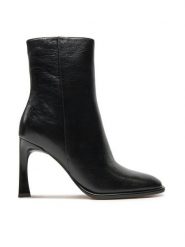 MICHAEL Michael Kors Botki Kelsea 40F4KLHE6L Czarny. Czarne botki damskie MICHAEL Michael Kors, ze skóry, bez obcasa, na słupku, bez zapięcia. Za 699.99 zł.
