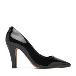 Czółenka Nine West. Czarne czółenka damskie Nine West, bez wzorów, bez obcasa. Za 249.99 zł.