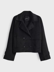 OPUS Kurtka przejściowa w kolorze czarnym rozmiar: 38. Czarne kurtki damskie Opus, bez wzorów, z wełny, bez kaptura. Za 300.08 zł.