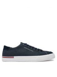 Tommy Hilfiger Tenisówki Core Corporate Vulc Canvas FM0FM05398 Granatowy. Niebieskie trampki i tenisówki męskie Tommy Hilfiger, bez wzorów, z materiału, bez zapięcia. Za 349.99 zł.