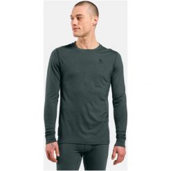 Bielizna termoaktywna z długim rękawem Odlo BL TOP crew neck l/s MERINO 200. Zielona bielizna termoaktywna męska Odlo, l, bez wzorów. Za 459.99 zł.