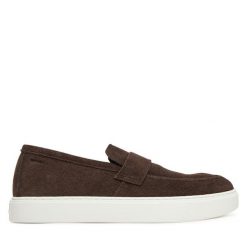 Półbuty Calvin Klein. Brązowe półbuty męskie CALVIN KLEIN, bez zapięcia. Za 389.99 zł.