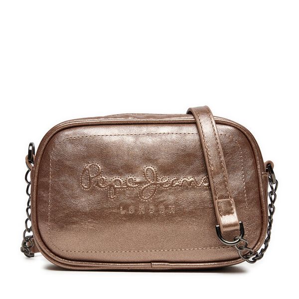 Torebka Pepe Jeans. Brązowe listonoszki damskie Pepe Jeans, bez wzorów, z jeansu, bez dodatków. Za 169.99 zł.