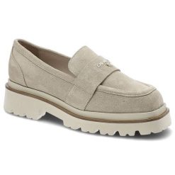 Beżowe Półbuty Chebello Eleganckie Mokasyny Damskie. Brązowe mokasyny damskie CheBello, ze skóry. Za 349.00 zł.