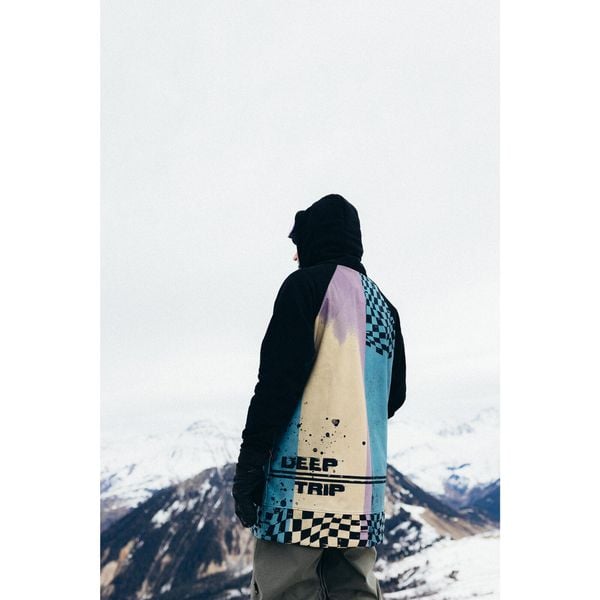 Bluza outdoorowa z kapturem męska DEEP TRIP Drift softshell. Czarne bluzy z kapturem męskie DEEP TRIP, na zimę, m, z softshellu. Za 499.00 zł.