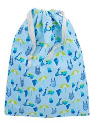 Overbeck and Friends Worek w kolorze błękitnym do przechowywania - 27 x 37 cm rozmiar: onesize. Niebieskie shopper bag damskie Overbeck and Friends, bez wzorów, z bawełny, bez dodatków. Za 22.45 zł.