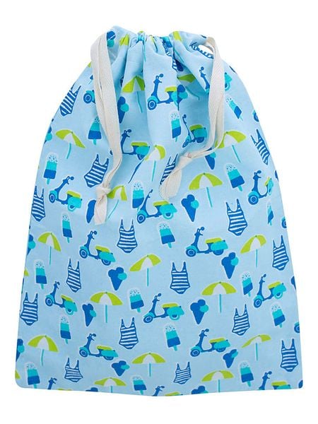 Overbeck and Friends Worek w kolorze błękitnym do przechowywania - 27 x 37 cm rozmiar: onesize. Niebieskie shopper bag damskie Overbeck and Friends, bez wzorów, z bawełny, bez dodatków. Za 21.77 zł.