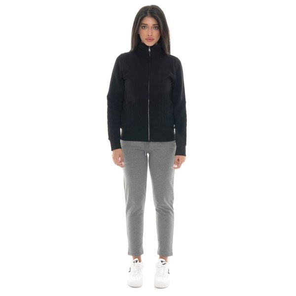 Bluza zimowa Damen ze Stehkragen und Reißverschluss, Leone 1947 Warkocz. Czarne bluzy bez kaptura damskie LEONE 1947 APPAREL, z bawełny. W wyprzedaży za 191.56 zł.