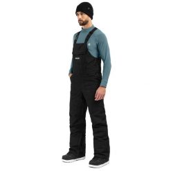 Spodnie snowboardowe z szelkami męskie Broad Peak. Czarne spodnie materiałowe męskie SIROKO, bez wzorów, sportowe. W wyprzedaży za 422.00 zł.