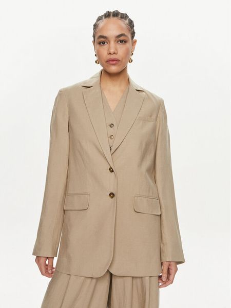 Herskind Marynarka Mercy 5116840 Beżowy Relaxed Fit. Brązowe marynarki i żakiety damskie Herskind, bez wzorów, z wiskozy. Za 829.99 zł.