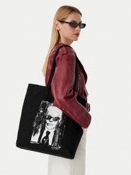 Karl Lagerfeld Jeans Torebka B3W50039 Czarny. Czarne torebki klasyczne damskie Karl Lagerfeld Jeans, bez wzorów, z jeansu, bez dodatków. Za 299.99 zł.