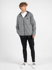 Les Hommes Kurtka "Windbreaker" | LKO312 280P | Light Weight Nylon Windbreaker With Multiple Zip | Mężczyzna | Czarny, Biały. Białe kurtki męskie Les Hommes, m, bez wzorów, z nylonu, bez kaptura. W wyprzedaży za 819.00 zł.