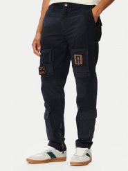 Aeronautica Militare Spodnie cargo 262PA1664UCT04241 Granatowy Regular Fit. Niebieskie spodnie materiałowe męskie AERONAUTICA MILITARE, bez wzorów, z bawełny. Za 1,349.00 zł.