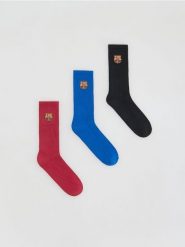 Skarpety FC Barcelona - niebieski. Niebieskie skarpetki męskie Reserved, bez wzorów, z bawełny. Za 69.99 zł.