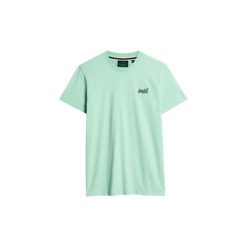 Bawełniana koszulka Superdry Essential Logo. Zielone szorty męskie Superdry., bez wzorów, z bawełny, klasyczne. Za 128.50 zł.