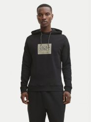 Jack & Jones Bluza Rain 12288098 Czarny Regular Fit. Czarne bluzy bez kaptura męskie Jack & Jones, l, z bawełny. Za 159.99 zł.