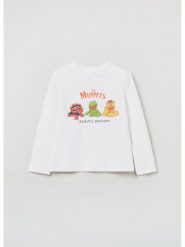 OVS Bluzka DISNEY 1607620 Biały Regular Fit. Białe t-shirty chłopięce OVS, bez wzorów, z bawełny, bez ramiączek. Za 39.99 zł.