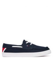 Tommy Hilfiger Tenisówki Th Boat Vulc Sneaker Canvas FM0FM05877 Granatowy. Niebieskie trampki i tenisówki męskie Tommy Hilfiger, bez wzorów, z materiału, bez zapięcia. Za 369.99 zł.
