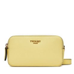 Torebka TWINSET. Żółte listonoszki damskie Twinset, bez wzorów, bez dodatków. Za 389.99 zł.