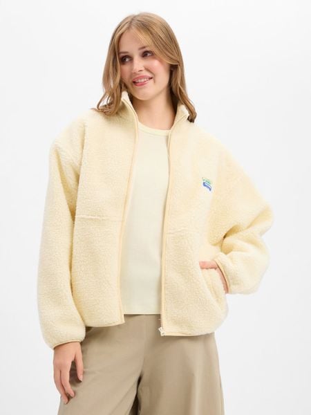 American vintage Damowa kurtka polarowa Kobiety żółty, XS/S. Żółte kurtki damskie American vintage, s, z aplikacjami, z polaru, bez kaptura. Za 949.95 zł.