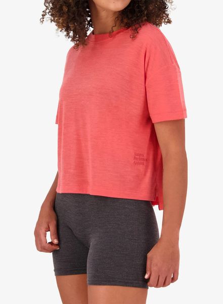 Koszulka merino damska Mons Royale Zephyr Merino Tencel Boxy T-Shirt. Czerwone t-shirty damskie Mons Royale, l, bez wzorów, z materiału, bez kołnierzyka. Za 324.49 zł.