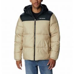 Kurtka Puchowa Męska Columbia Puffect Hooded Jacket. Brązowe kurtki męskie Columbia, m, bez wzorów, z puchu, sportowe, bez kaptura. W wyprzedaży za 602.40 zł.