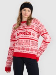 4F Sweter z wełną damski - czerwony M. Czerwone swetry klasyczne damskie 4f, m, z wełny, bez kołnierzyka. Za 299.99 zł.