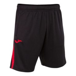 Szorty Joma Championship VII. Czarne szorty męskie Joma, bez wzorów, z materiału, sportowe. Za 180.50 zł.