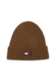 Tommy Jeans czapka z dzianiny Mężczyźni Bawełna brązowy, ONE SIZE. Brązowe czapki męskie Tommy Jeans, bez wzorów, z bawełny, eleganckie. Za 149.95 zł.
